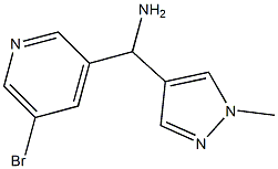 (5-bromopyridin-3-yl)(1-methyl-1H-pyrazol-4-yl)methanamine Struktur