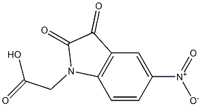 (5-nitro-2,3-dioxo-2,3-dihydro-1H-indol-1-yl)acetic acid Struktur