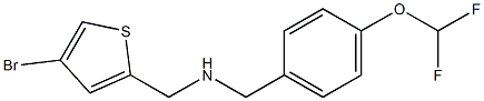 [(4-bromothiophen-2-yl)methyl]({[4-(difluoromethoxy)phenyl]methyl})amine Struktur