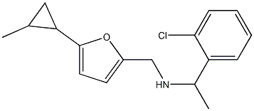 [1-(2-chlorophenyl)ethyl]({[5-(2-methylcyclopropyl)furan-2-yl]methyl})amine Struktur