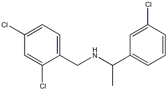 [1-(3-chlorophenyl)ethyl][(2,4-dichlorophenyl)methyl]amine Struktur