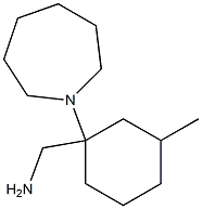 [1-(azepan-1-yl)-3-methylcyclohexyl]methanamine Struktur