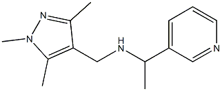 [1-(pyridin-3-yl)ethyl][(1,3,5-trimethyl-1H-pyrazol-4-yl)methyl]amine Struktur