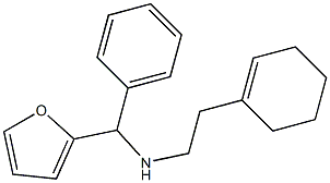 [2-(cyclohex-1-en-1-yl)ethyl][furan-2-yl(phenyl)methyl]amine Struktur