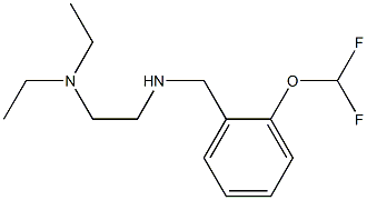 [2-(diethylamino)ethyl]({[2-(difluoromethoxy)phenyl]methyl})amine Struktur