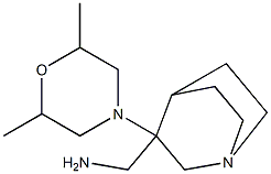 [3-(2,6-dimethylmorpholin-4-yl)-1-azabicyclo[2.2.2]octan-3-yl]methanamine Struktur