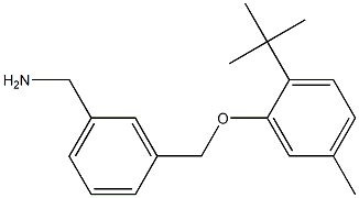 [3-(2-tert-butyl-5-methylphenoxymethyl)phenyl]methanamine Struktur