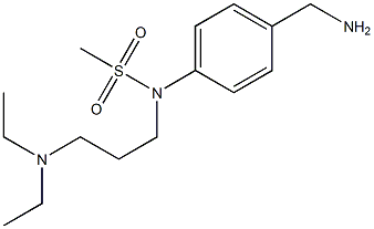 [4-(aminomethyl)phenyl]-N-[3-(diethylamino)propyl]methanesulfonamide Struktur