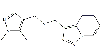 {[1,2,4]triazolo[3,4-a]pyridin-3-ylmethyl}[(1,3,5-trimethyl-1H-pyrazol-4-yl)methyl]amine Struktur