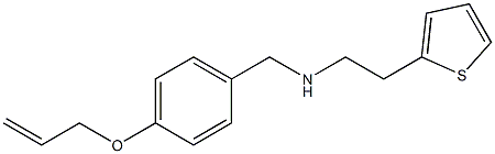 {[4-(prop-2-en-1-yloxy)phenyl]methyl}[2-(thiophen-2-yl)ethyl]amine Struktur