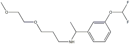 {1-[3-(difluoromethoxy)phenyl]ethyl}[3-(2-methoxyethoxy)propyl]amine Struktur