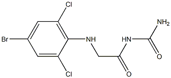 {2-[(4-bromo-2,6-dichlorophenyl)amino]acetyl}urea Struktur