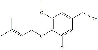 {3-chloro-5-methoxy-4-[(3-methylbut-2-en-1-yl)oxy]phenyl}methanol Struktur