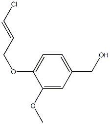 {4-[(3-chloroprop-2-en-1-yl)oxy]-3-methoxyphenyl}methanol Struktur