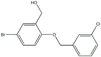 {5-bromo-2-[(3-chlorophenyl)methoxy]phenyl}methanol Struktur