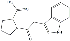 1-(1H-indol-3-ylacetyl)pyrrolidine-2-carboxylic acid Struktur