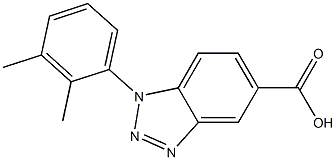 1-(2,3-dimethylphenyl)-1H-1,2,3-benzotriazole-5-carboxylic acid Struktur