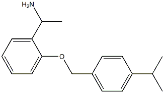 1-(2-{[4-(propan-2-yl)phenyl]methoxy}phenyl)ethan-1-amine Struktur