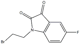 1-(2-bromoethyl)-5-fluoro-1H-indole-2,3-dione Struktur