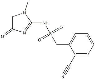 1-(2-cyanophenyl)-N-(1-methyl-4-oxo-4,5-dihydro-1H-imidazol-2-yl)methanesulfonamide Struktur