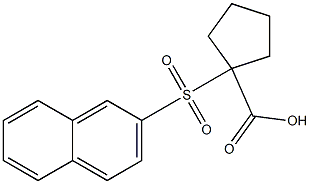 1-(2-naphthylsulfonyl)cyclopentanecarboxylic acid Struktur