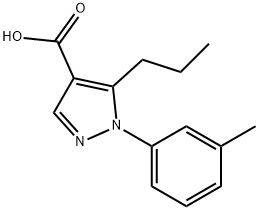 1-(3-methylphenyl)-5-propyl-1H-pyrazole-4-carboxylic acid Struktur