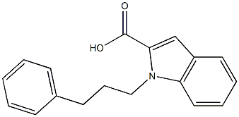 1-(3-phenylpropyl)-1H-indole-2-carboxylic acid Struktur