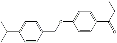 1-(4-{[4-(propan-2-yl)phenyl]methoxy}phenyl)propan-1-one Struktur