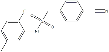 1-(4-cyanophenyl)-N-(2-fluoro-5-methylphenyl)methanesulfonamide Struktur