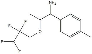 1-(4-methylphenyl)-2-(2,2,3,3-tetrafluoropropoxy)propan-1-amine Struktur