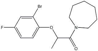 1-(azepan-1-yl)-2-(2-bromo-4-fluorophenoxy)propan-1-one Struktur