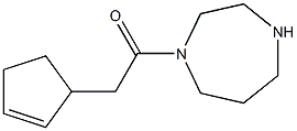 1-(cyclopent-2-en-1-ylacetyl)-1,4-diazepane Struktur