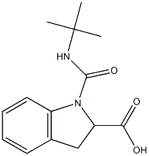 1-(tert-butylcarbamoyl)-2,3-dihydro-1H-indole-2-carboxylic acid Struktur