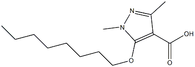 1,3-dimethyl-5-(octyloxy)-1H-pyrazole-4-carboxylic acid Struktur