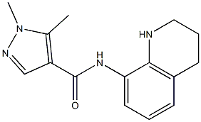 1,5-dimethyl-N-(1,2,3,4-tetrahydroquinolin-8-yl)-1H-pyrazole-4-carboxamide Struktur