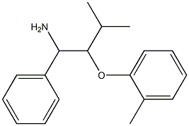 1-[(1-amino-3-methyl-1-phenylbutan-2-yl)oxy]-2-methylbenzene Struktur