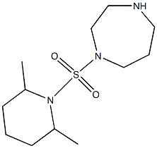 1-[(2,6-dimethylpiperidine-1-)sulfonyl]-1,4-diazepane Struktur