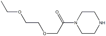 1-[(2-ethoxyethoxy)acetyl]piperazine Struktur