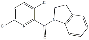 1-[(3,6-dichloropyridin-2-yl)carbonyl]-2,3-dihydro-1H-indole Struktur