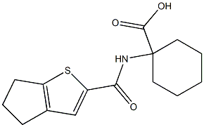 1-[(5,6-dihydro-4H-cyclopenta[b]thien-2-ylcarbonyl)amino]cyclohexanecarboxylic acid Struktur