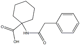 1-[(phenylacetyl)amino]cyclohexanecarboxylic acid Struktur