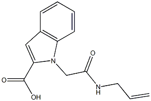 1-[(prop-2-en-1-ylcarbamoyl)methyl]-1H-indole-2-carboxylic acid Struktur