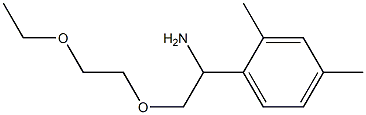 1-[1-amino-2-(2-ethoxyethoxy)ethyl]-2,4-dimethylbenzene Struktur