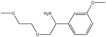 1-[1-amino-2-(2-methoxyethoxy)ethyl]-3-methoxybenzene Struktur