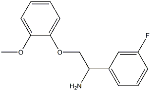 1-[1-amino-2-(2-methoxyphenoxy)ethyl]-3-fluorobenzene Struktur