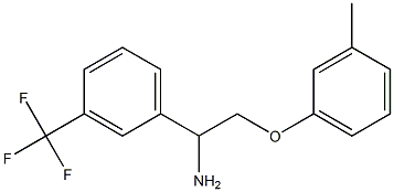 1-[1-amino-2-(3-methylphenoxy)ethyl]-3-(trifluoromethyl)benzene Struktur