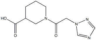 1-[2-(1H-1,2,4-triazol-1-yl)acetyl]piperidine-3-carboxylic acid Struktur