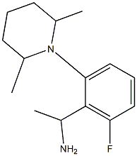 1-[2-(2,6-dimethylpiperidin-1-yl)-6-fluorophenyl]ethan-1-amine Struktur