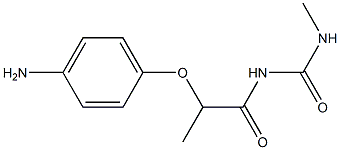 1-[2-(4-aminophenoxy)propanoyl]-3-methylurea Struktur