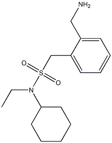 1-[2-(aminomethyl)phenyl]-N-cyclohexyl-N-ethylmethanesulfonamide Struktur